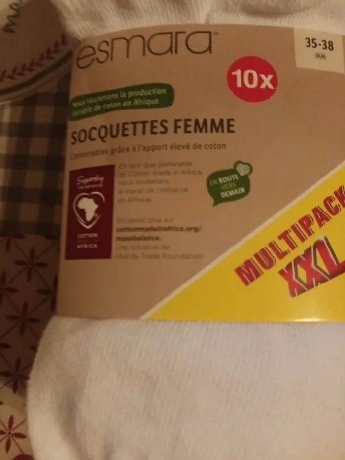 Pack xxl socquettes femme ou homme taille 35 38 (×10) - photo numéro 2