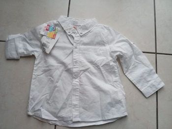 Chemise blanche DPAM taille 12 mois
