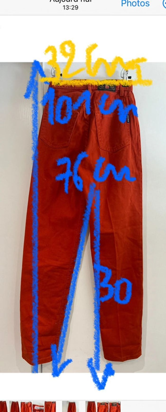 TruckMan pantalon vintage, taille 32 Jeans, oranger - photo numéro 6