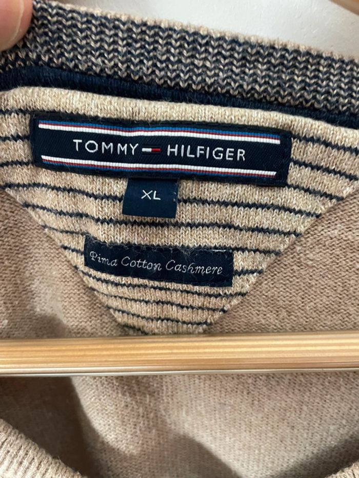 Pull Tommy Hilfiger – Homme – Taille XL – Beige - photo numéro 4