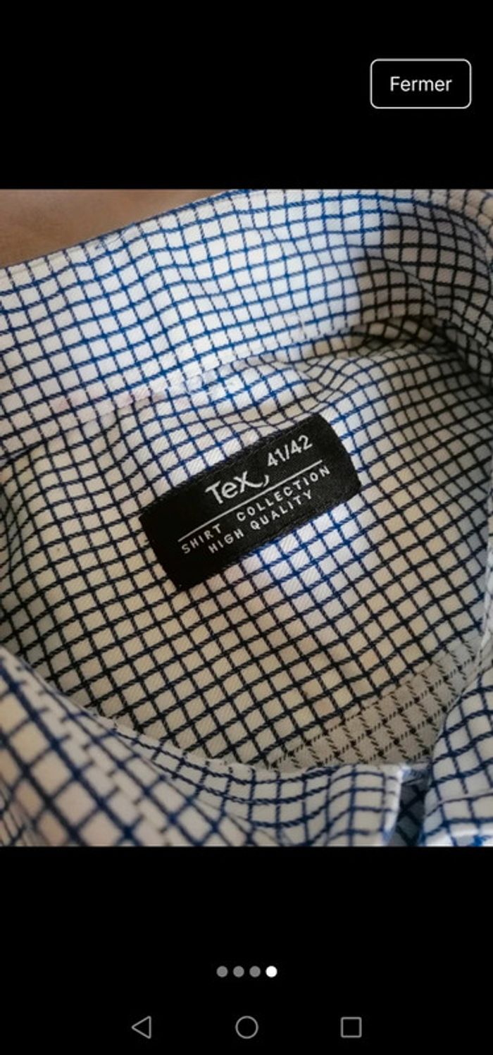 Chemise à carreaux bleu - photo numéro 4