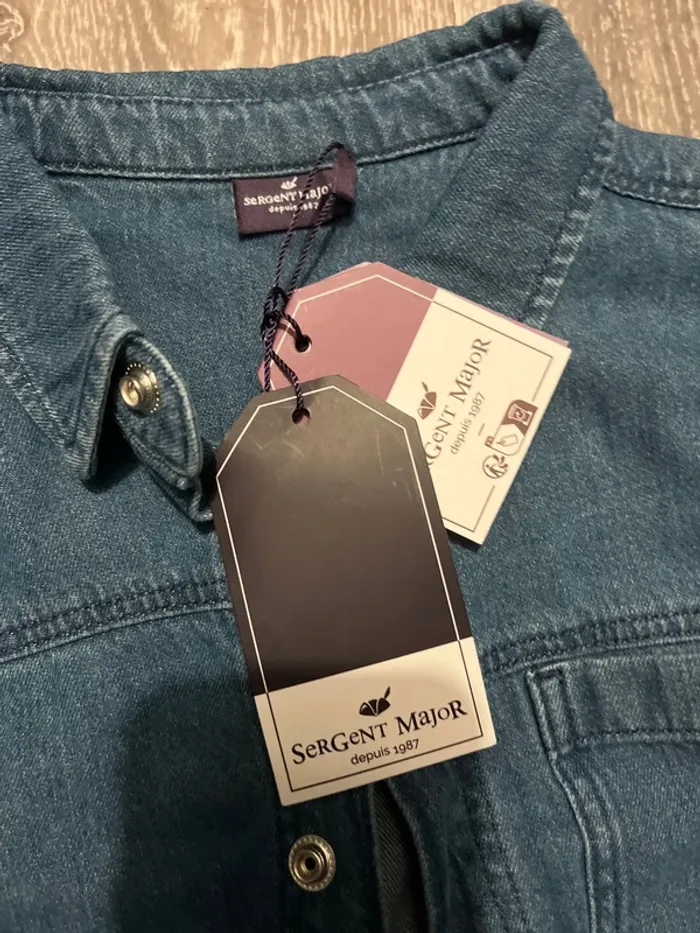 Veste en jean sergent major neuve garçon 7 ans - photo numéro 4