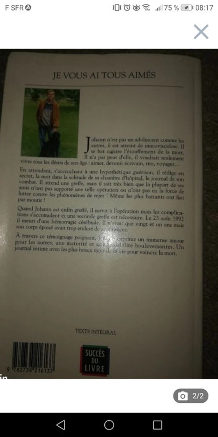 Témoignage de la mucoviscidose - photo numéro 2