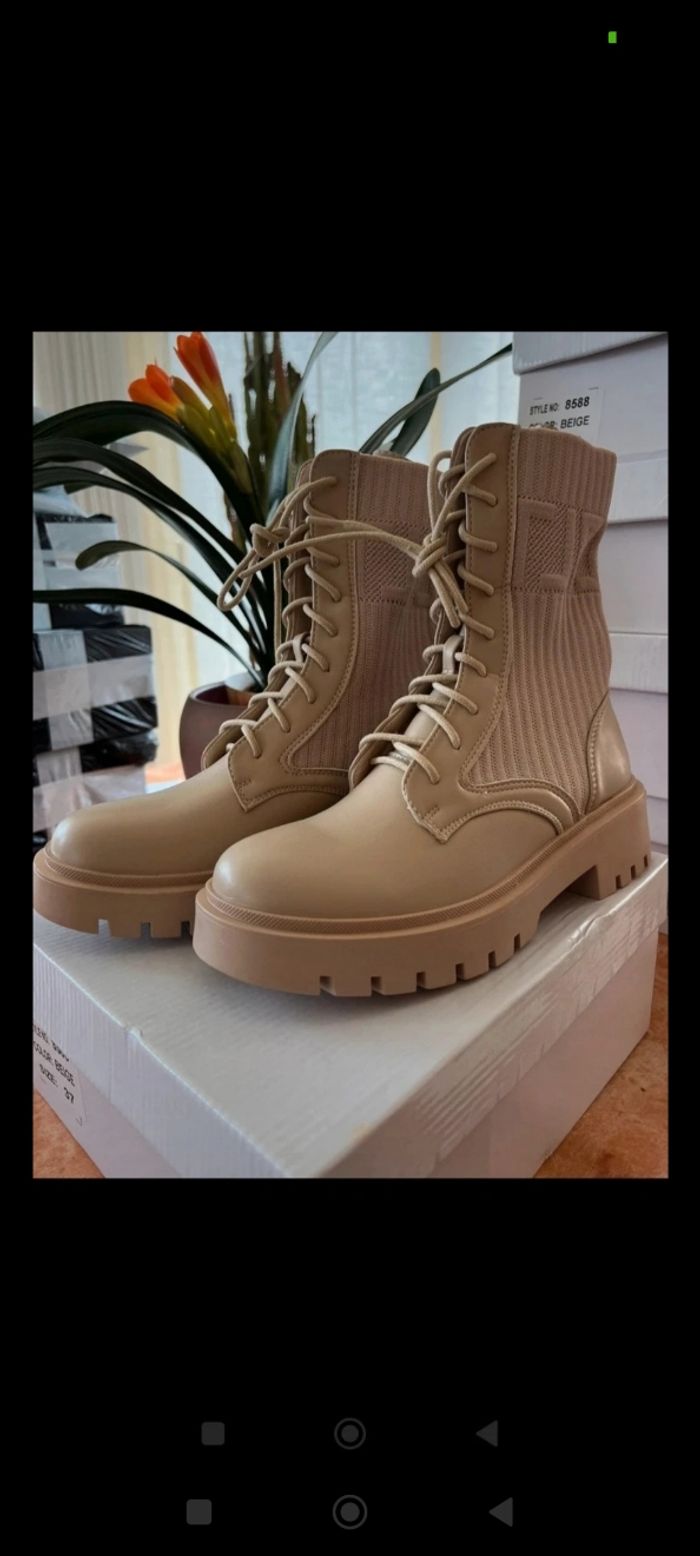 Bottines beige