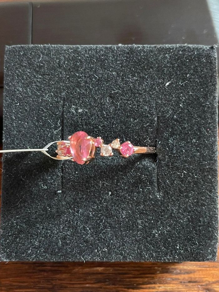 Bague doré et rose en argent taille 07 - photo numéro 3