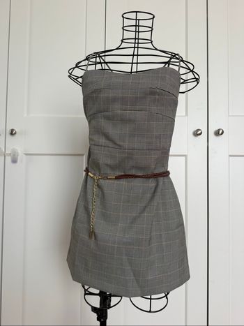 Robe courte carreaux neuve Mango