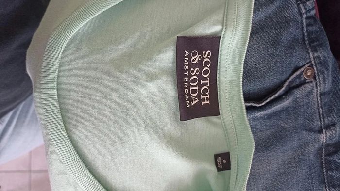 T-shirt Scotch & Soda menthe taille S - photo numéro 6