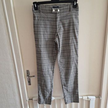 Pantalon vichy chiné quadrillé taille S