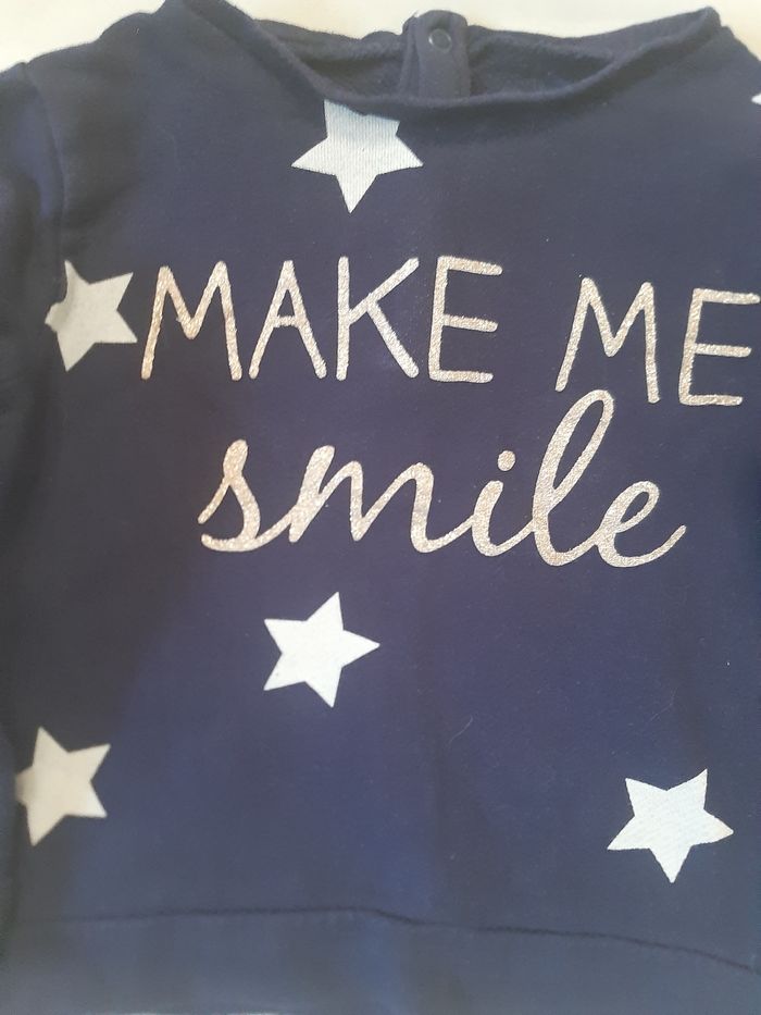 sweat bleu marine fille - étoiles - Kiabi - 2 ans - 92 cm - photo numéro 3
