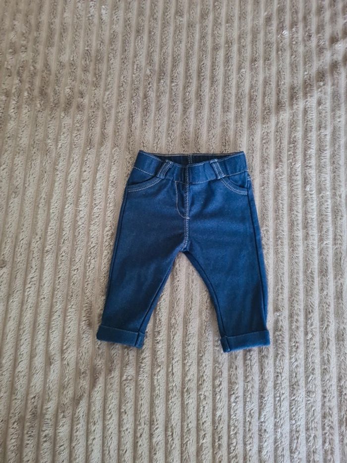 Leggings effet jean fille