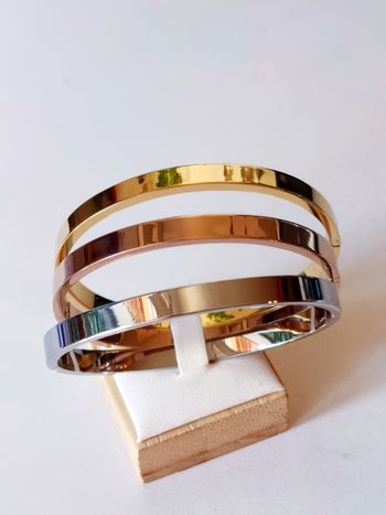 Bracelet trio  Or , argenté , rose . Maty