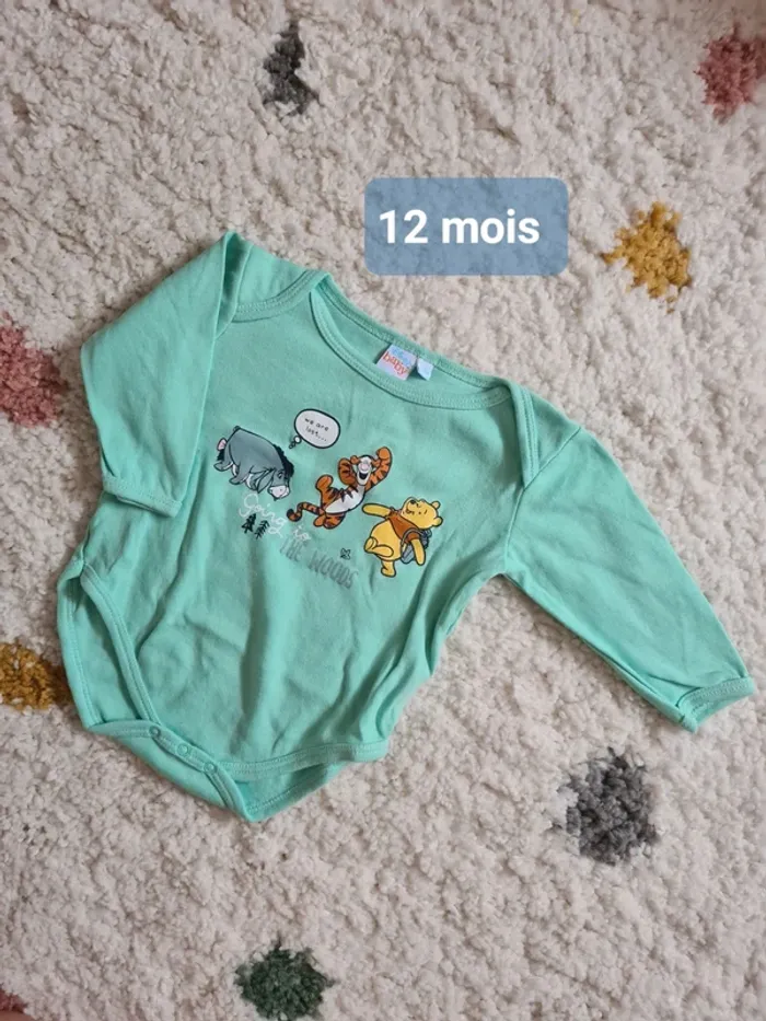 Body bebe garçon 12 mois. Kiabi. Winnie Disney