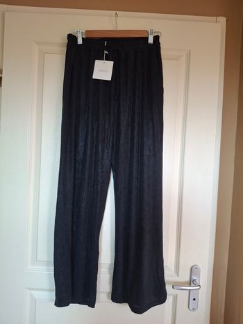 Pantalon noir large effet pailleté neuf étiqueté 