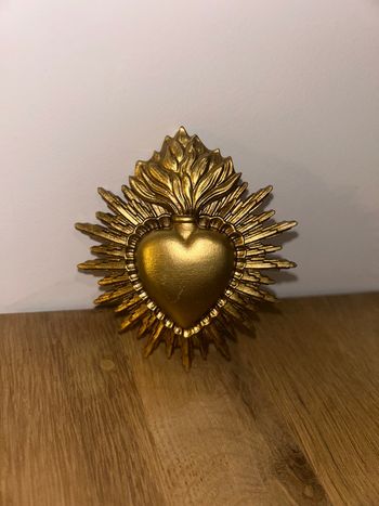 Ex-voto cœur dorée déco murale