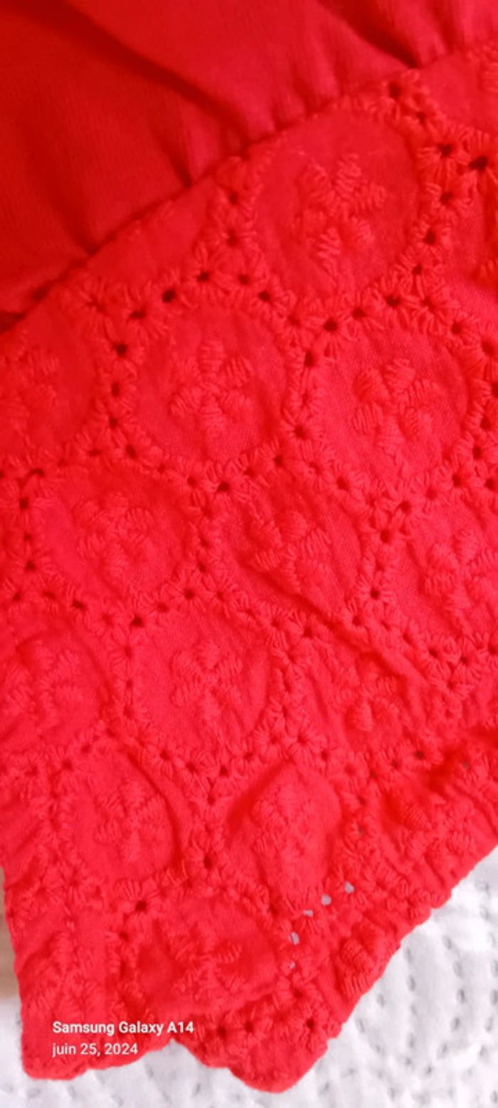 Tunique débardeur avec broderies rouge fille 10 ans vert baudet - photo numéro 10