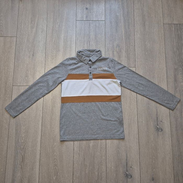 Maillot manche longue gris,blanc, camel. Garçon 10 ans. Marque In Extenso