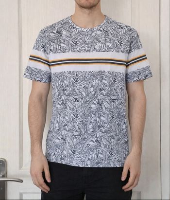 Tee-shirt blanc à motifs homme Jules taille S/36