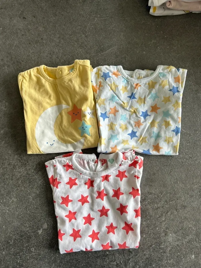 Lot de 3 grenouillères été