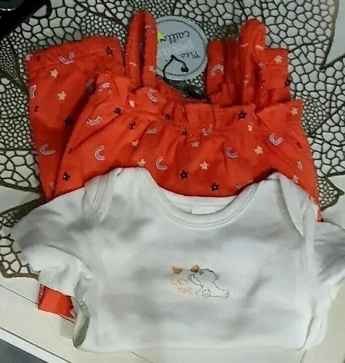 Ensemble salopette fille, Mes petits cailloux T: 3 mois/62 cm - photo numéro 10
