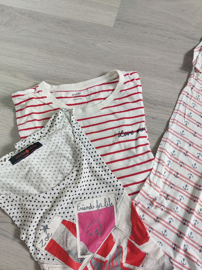 Lot de 3 tee shirt thème marin Cache cache + Taille M - photo numéro 3