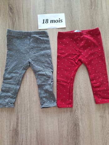 Lot 2 leggings obaidi 18 mois