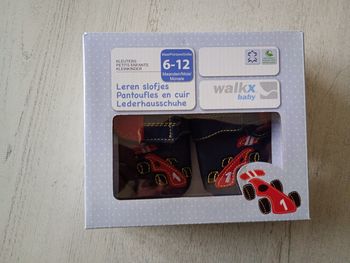 Pantoufles cuir 6/12 mois