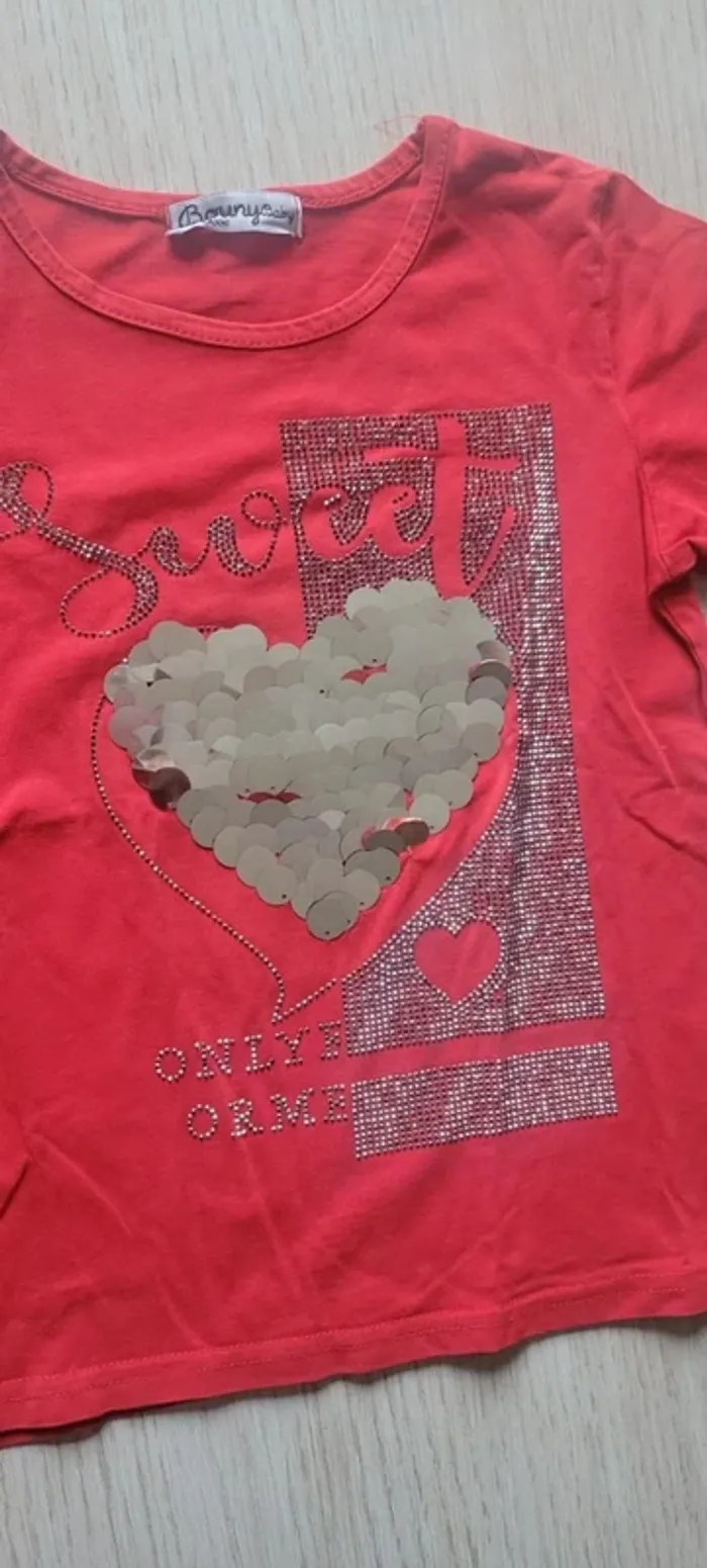 Tee shirt pailletté - photo numéro 5