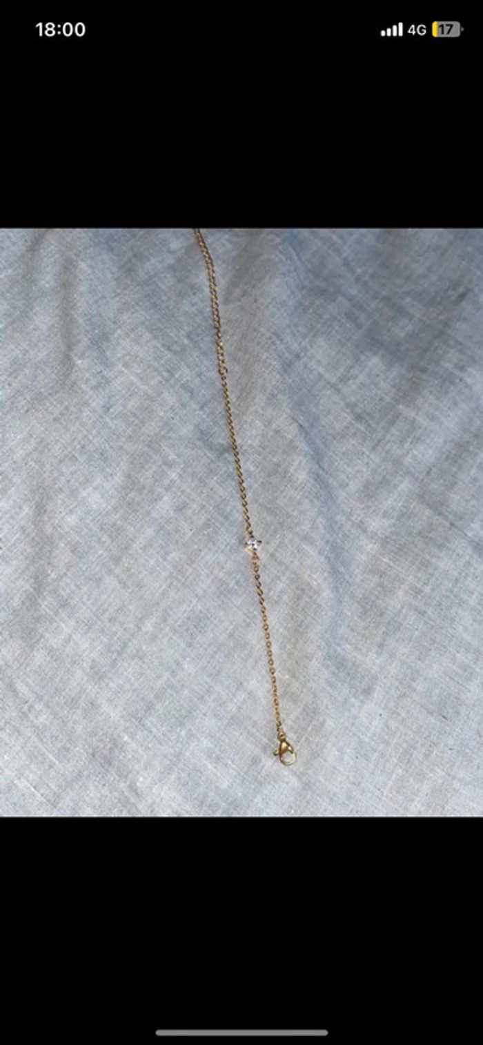 Sublime bracelet minimaliste en acier inoxydable diamant Zircon 💎 - photo numéro 3