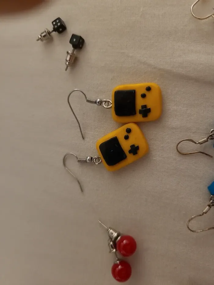 Lot de 7 paires de boucles d'oreilles rigolotes - photo numéro 3