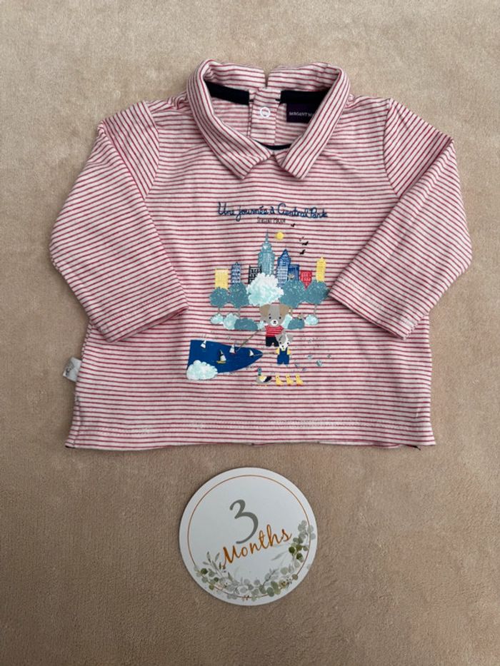 Tee-shirts avec col mixte • sergent major • taille 3 mois