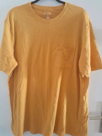 T-shirt, couleur moutarde, pour homme ou femme, taille XXL