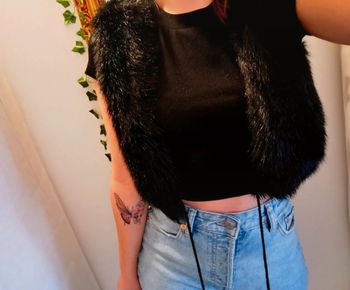 Veste en fourrure sans manches