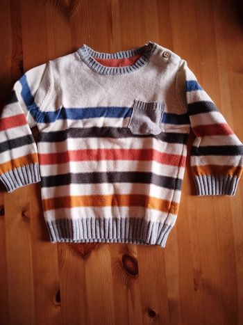 Pull rayé marque creeks taille 1 an (12 mois)