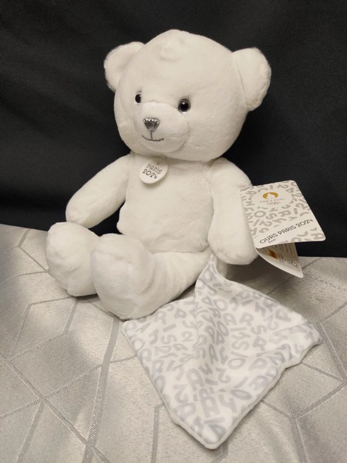 Doudou ours blanc officiel JO Paris 2024 – Collection - photo numéro 2