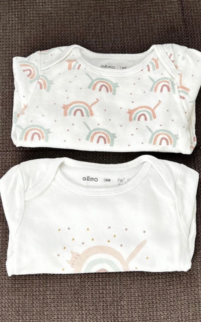 Lot de 2 bodys ML neufs 36 mois - photo numéro 2