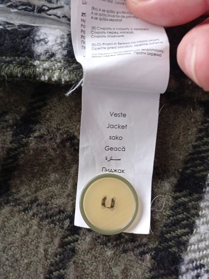 VESTE PIMKIE Carreaux kaki/ blanc/gris. - photo numéro 7