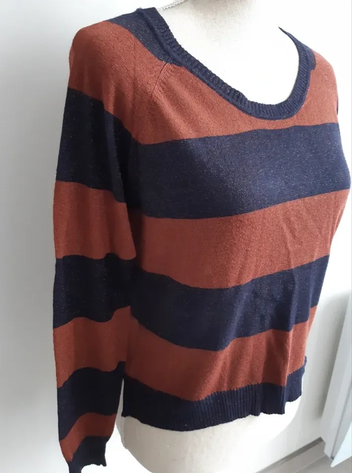 Pull fin rayé 3 Suisses T38/40 - photo numéro 3
