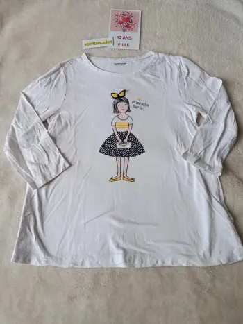 T-shirt manches 3/4 12 ans Vertbaudet