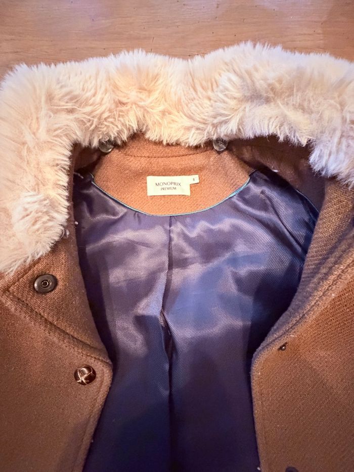 Manteau fille Monoprix – 8 ans – col fourrure - photo numéro 4