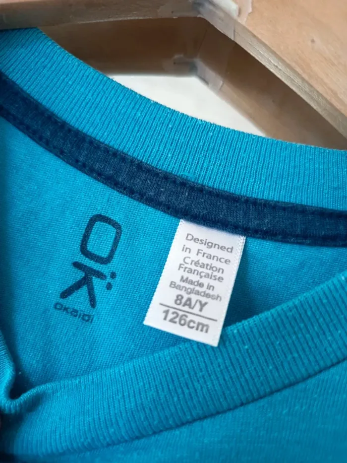 T shirt manches courtes Okaïdi bleu - photo numéro 2