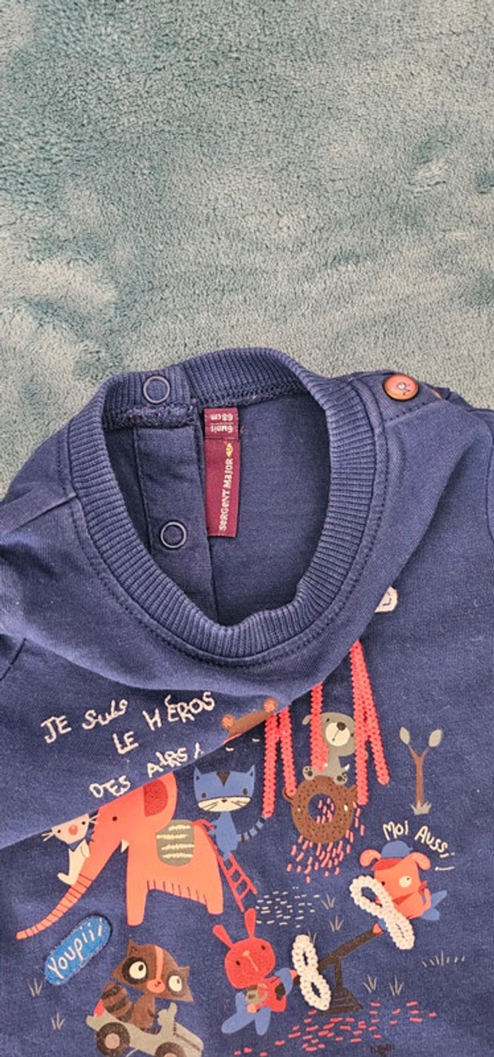 Lot de 2 tee-shirts Sergent Major et short 6 mois - photo numéro 7