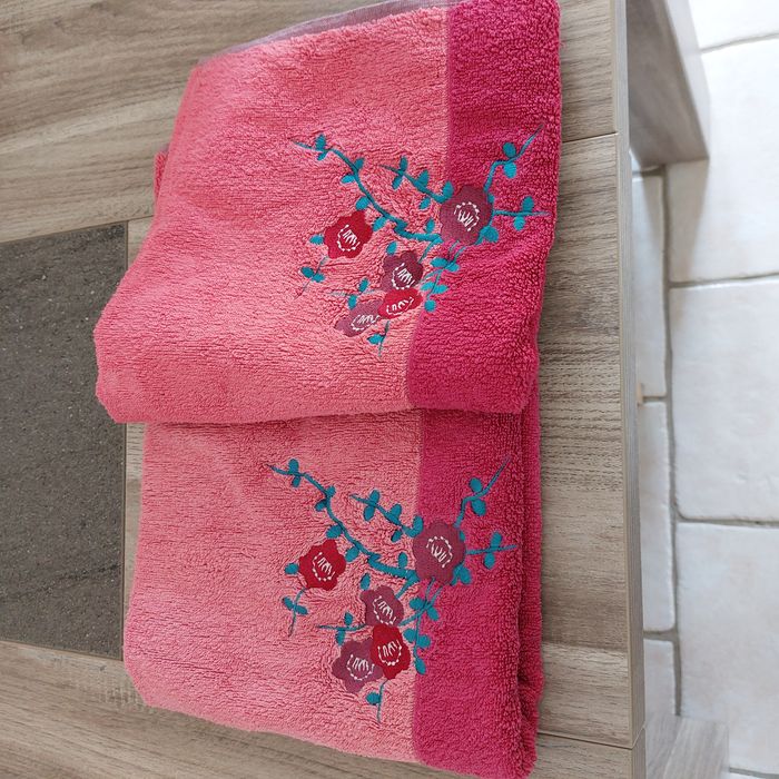Lot serviettes tapis bain - photo numéro 2