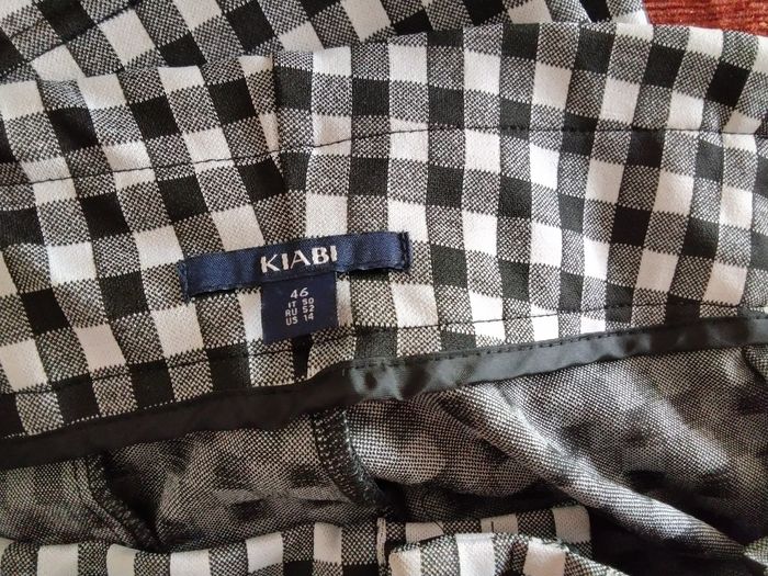 Pantalon a carreaux noir et blanc Kiabi  t46 - photo numéro 4