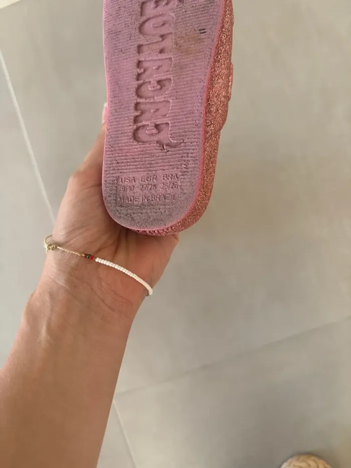 Chaussures Cacatoès fille rose à paillettes – Pointure 27/28 - photo numéro 4