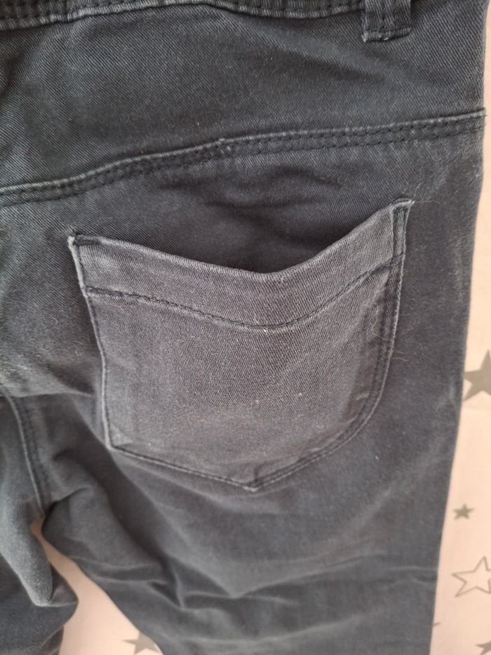 Jeans bleu marine Slim fit réglable bouton pression 12 ans Kiabi - photo numéro 6