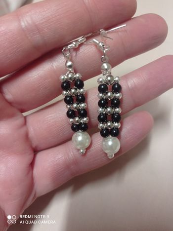 Boucles d'oreilles perles, bijou accessoire chic élégant 