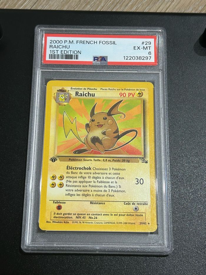 Raichu Fossile Wizard 29/62 Édition 1 PSA 6