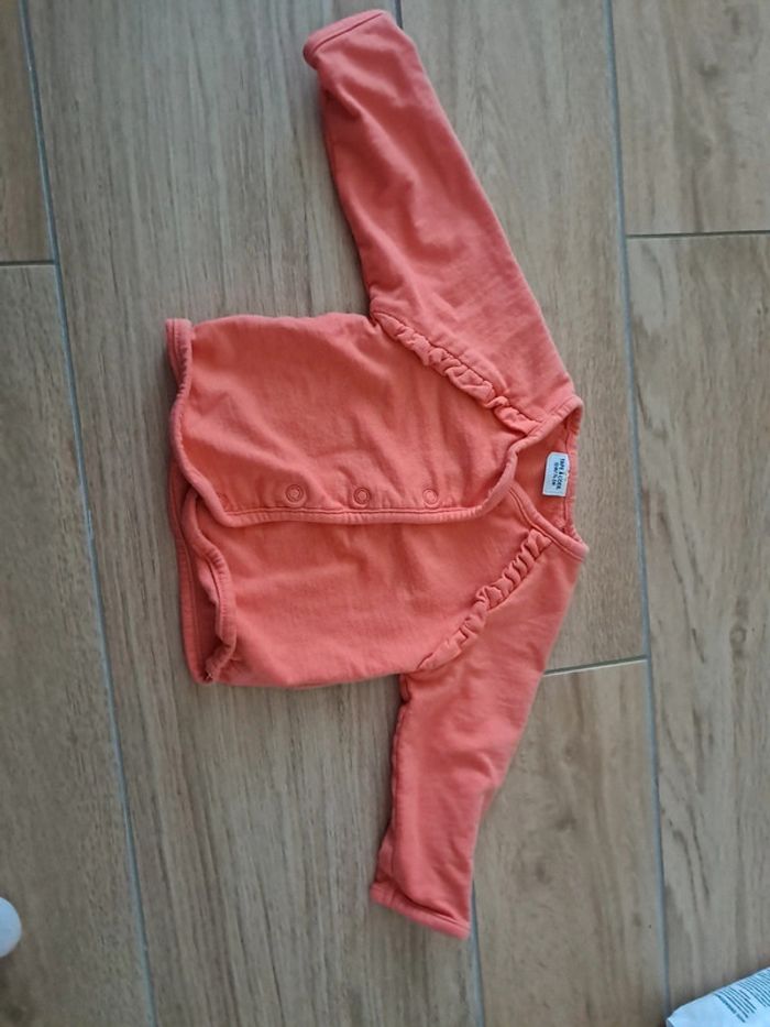 Gilet pression 12 mois tape à l’œil corail - photo numéro 2