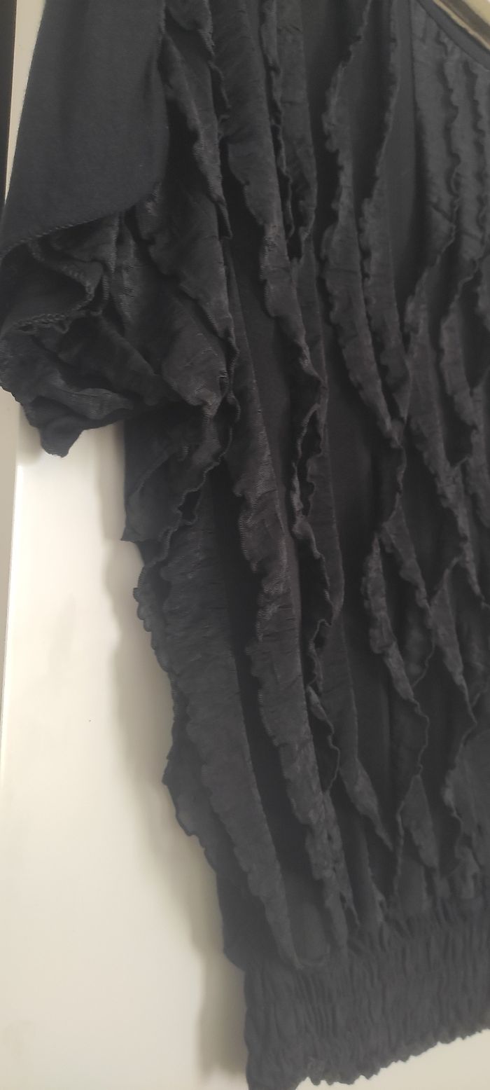 Tee-shirt noir effet blousant - photo numéro 2