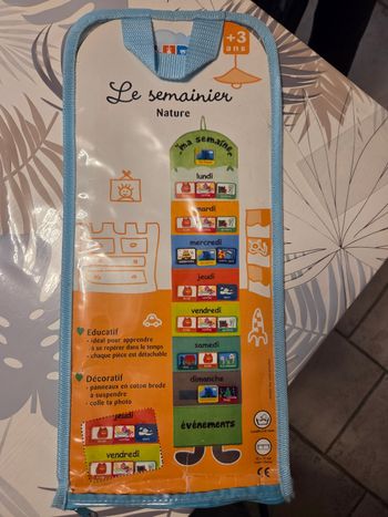 Calendrier/ semainier en tissus